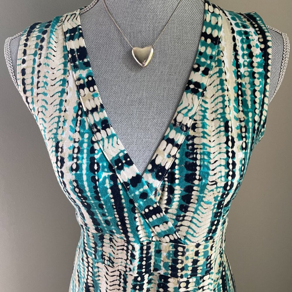 Calvin Klein Jeans Sundress Blue Print Shibori Size LARGE - Picture 5 of 6